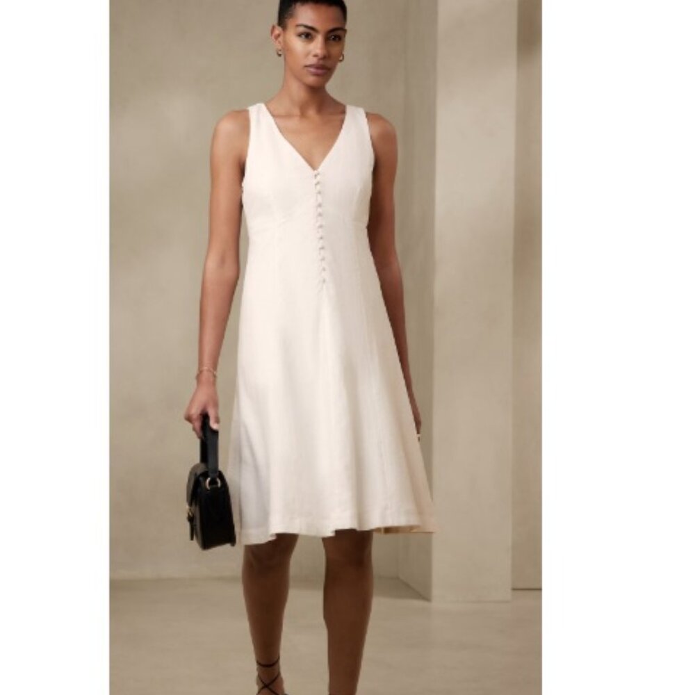Linen blend summer dress
